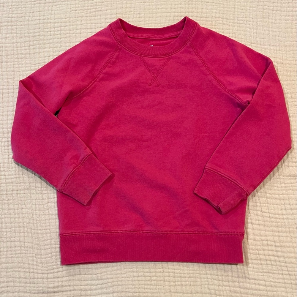 Primary Crewneck Sweatshirt Soft Cotton Blend in Dark Pink Size 4 to 5 years